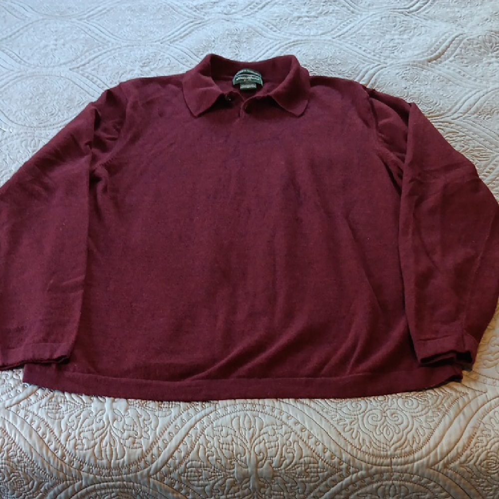 Eddie Bauer Burgundy Merino Wool‎ Blend Sweater Medium